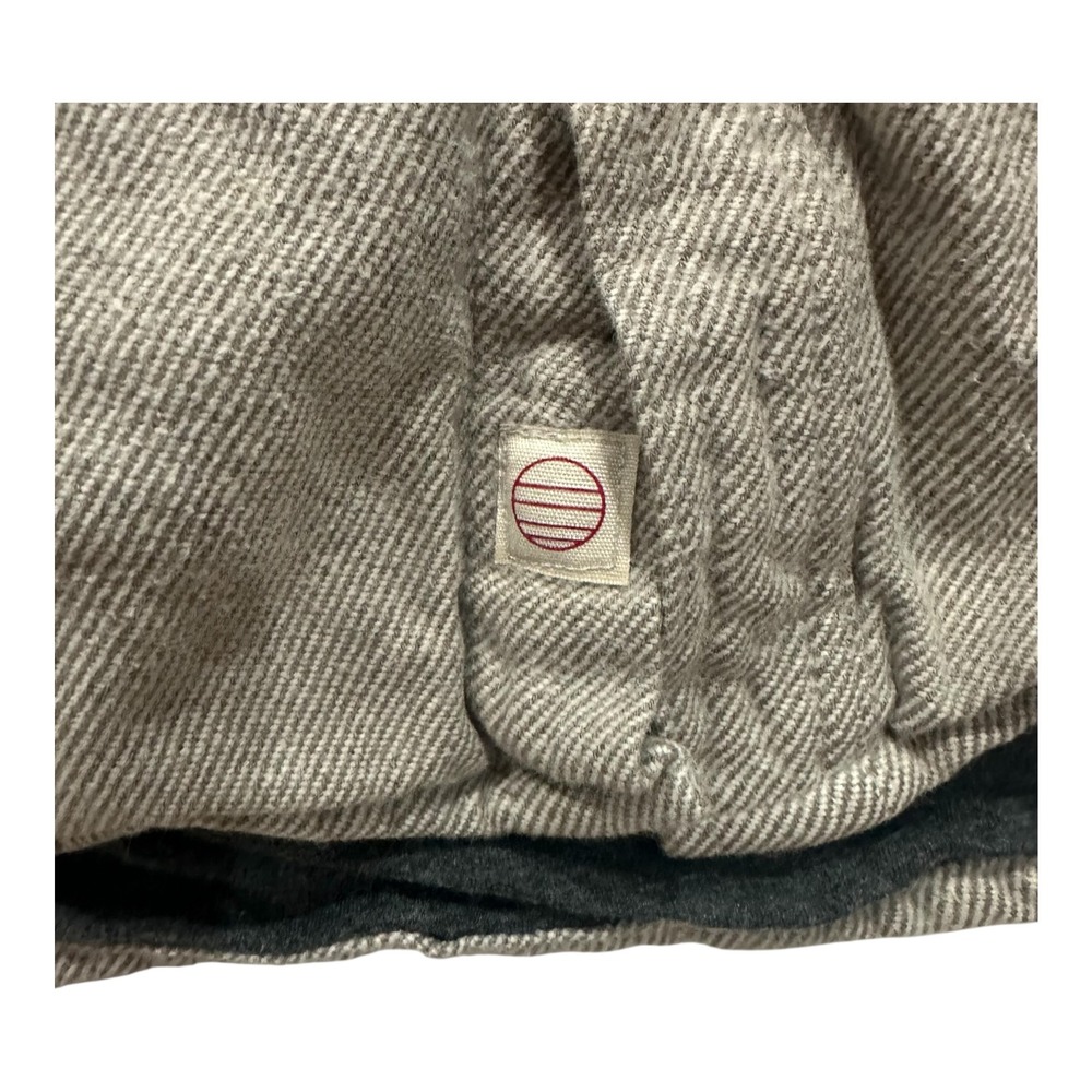 Marine Layer Button Up Karl Camping Shacket Mens M Gray Herringbone Cotton View 4